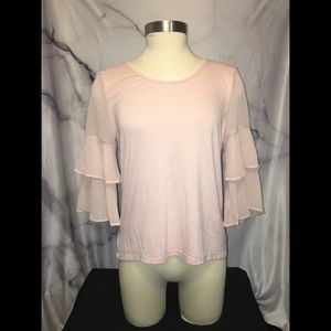 BCBG Frill Sleeve Blouse NWT